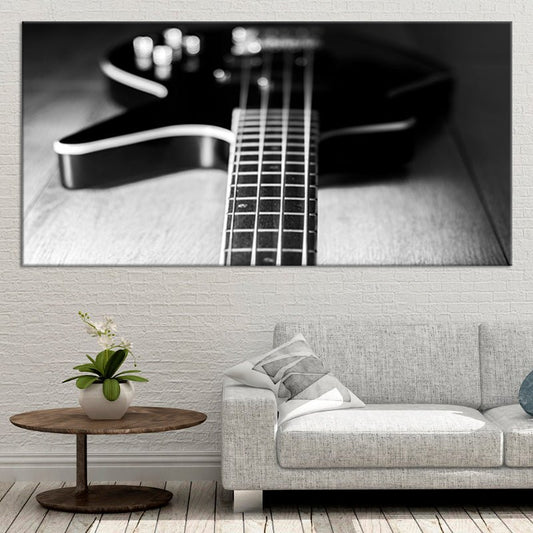 Black Bass Guitar Wall Art Canvas Print-Stunning Canvas Prints