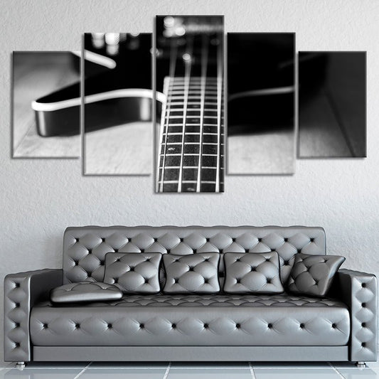 Black Bass Guitar Wall Art Canvas Print-Stunning Canvas Prints