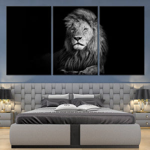 Black and White Lion Wall Art Canvas-Stunning Canvas Prints