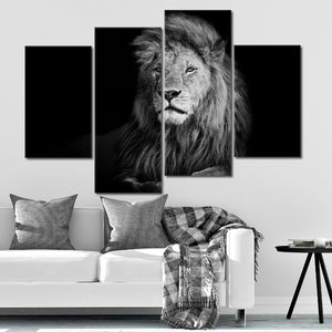 Black and White Lion Wall Art Canvas-Stunning Canvas Prints