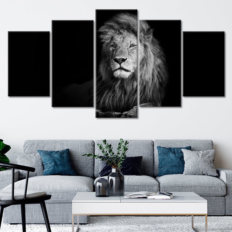 Black and White Lion Wall Art Canvas-Stunning Canvas Prints