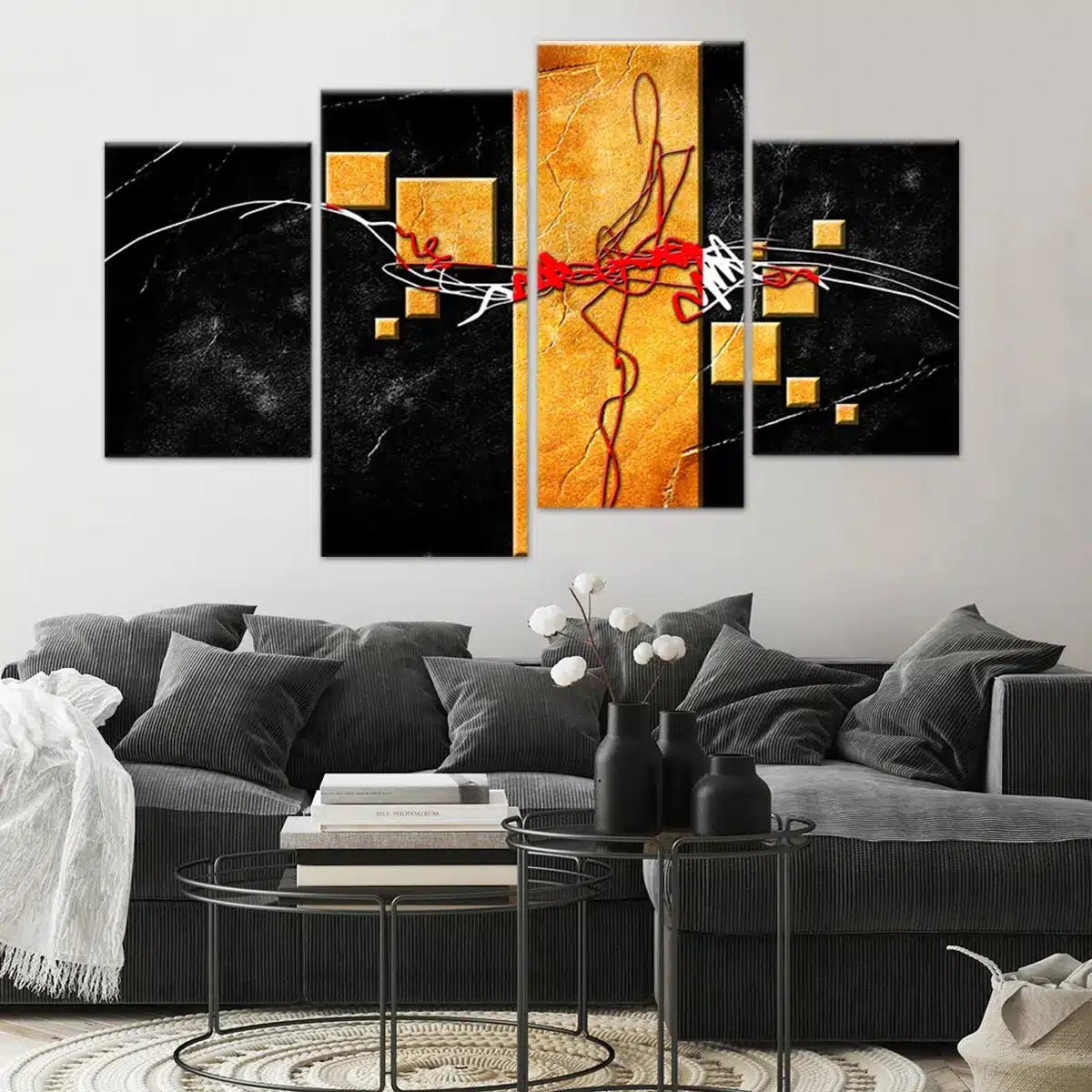 Bold Geometric Abstract Wall Art-Stunning Canvas Prints