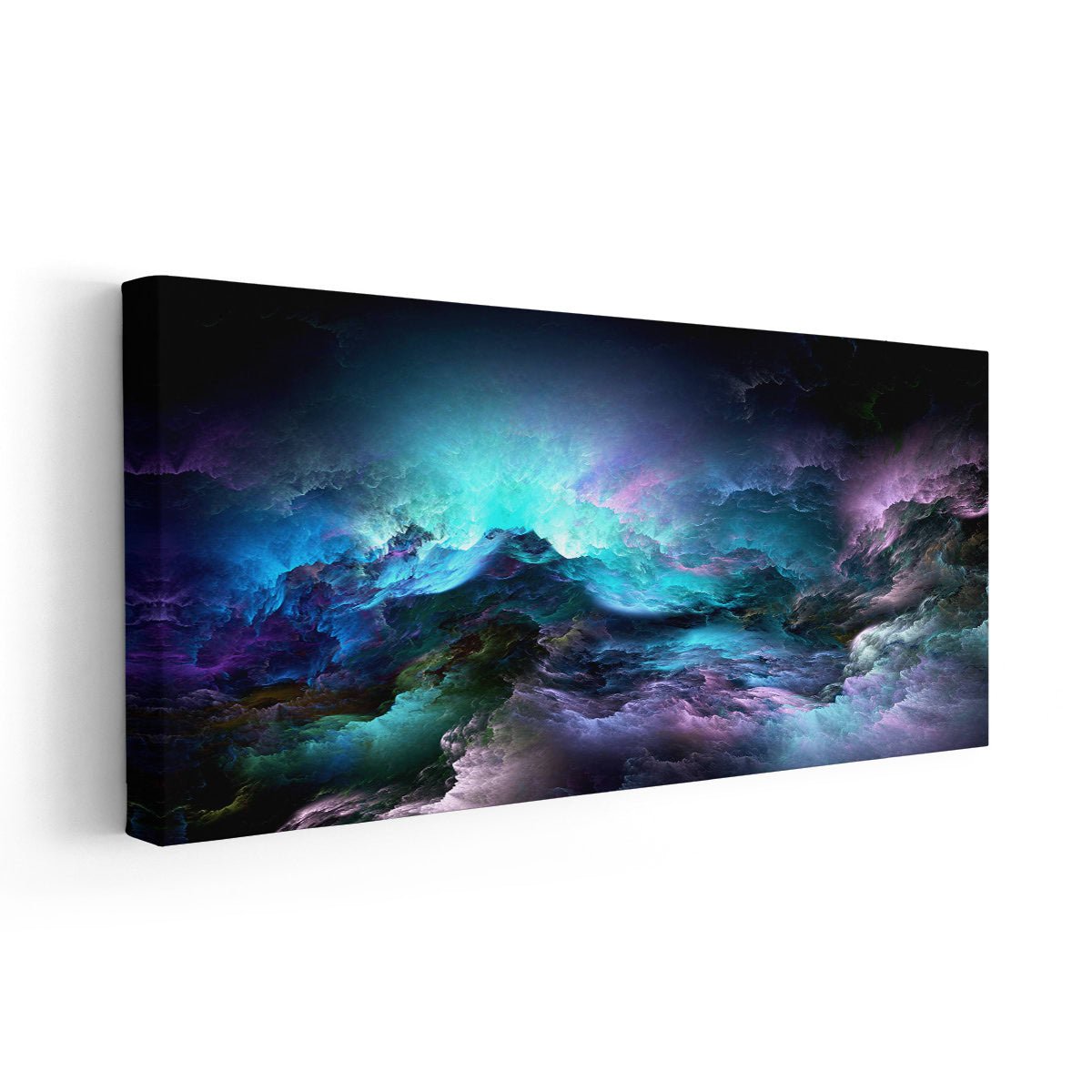 Large Framed Black and Blue Abstract Wall Art For Living Room Wall | Clouds Art-Stunning Canvas Prints