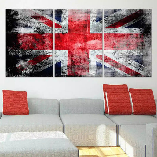 Modern UK British Flag Wall Art Canvas Print-Stunning Canvas Prints