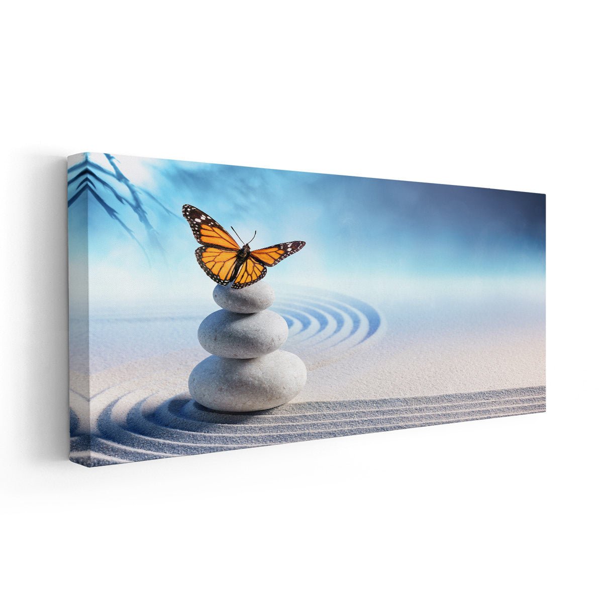 Butterfly Zen Garden Canvas Wall Art Canvas Print