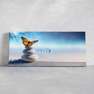 Butterfly Zen Garden Canvas Wall Art Canvas Print