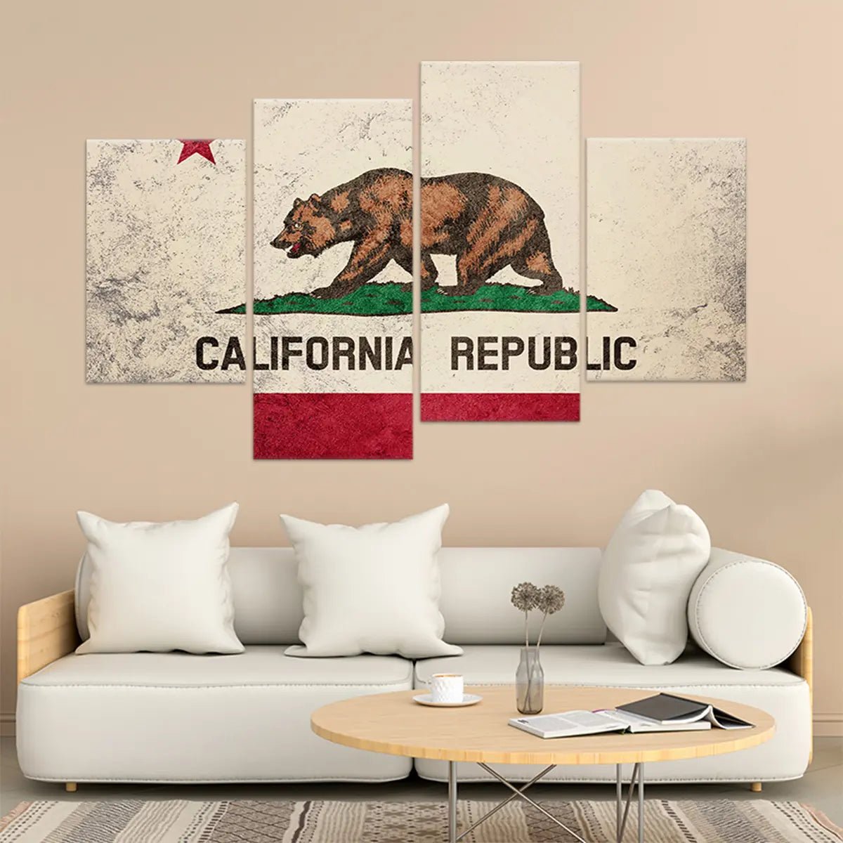 California Flag Wall Art Canvas Print-Stunning Canvas Prints