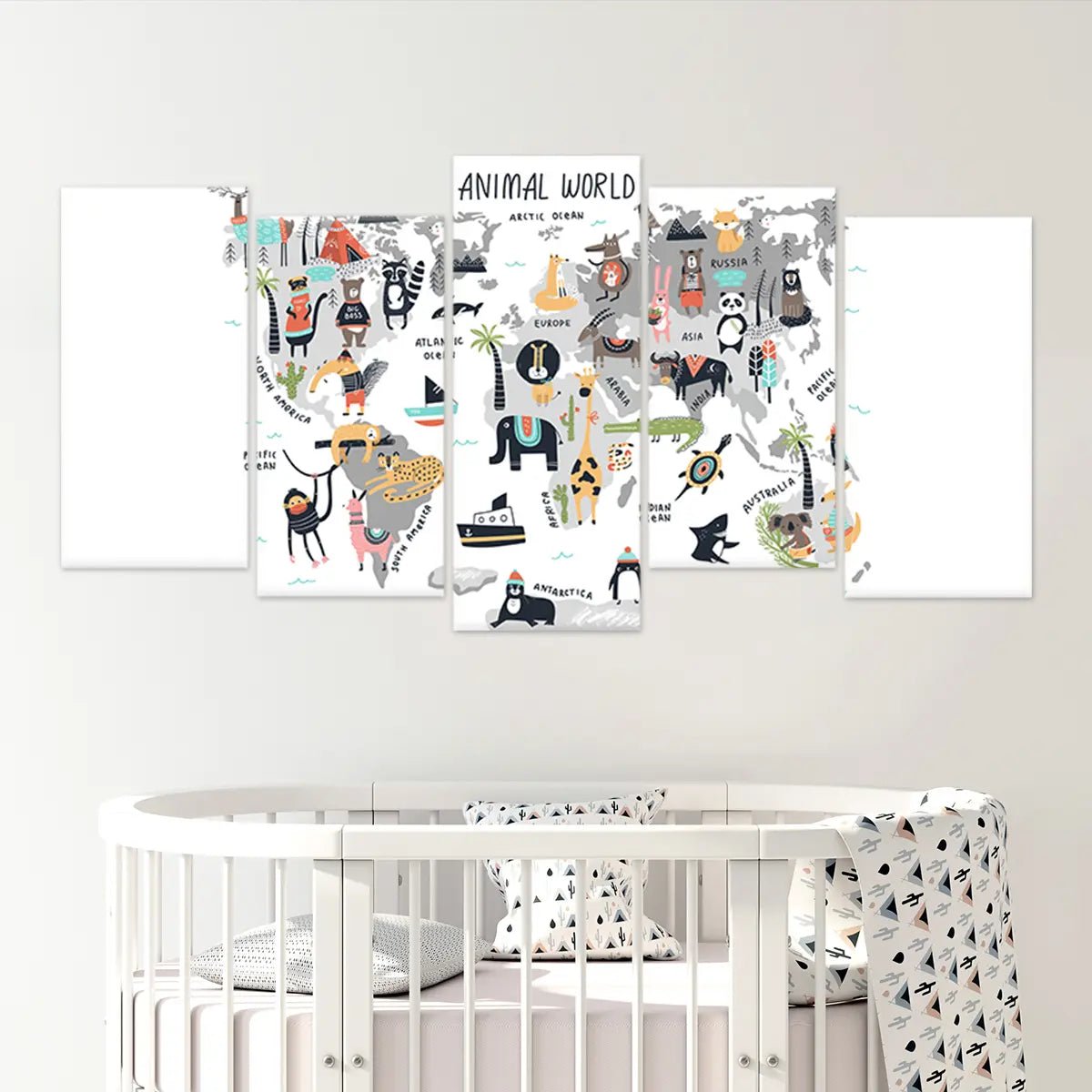 Nursery World Map Wall Art Canvas Print-Stunning Canvas Prints