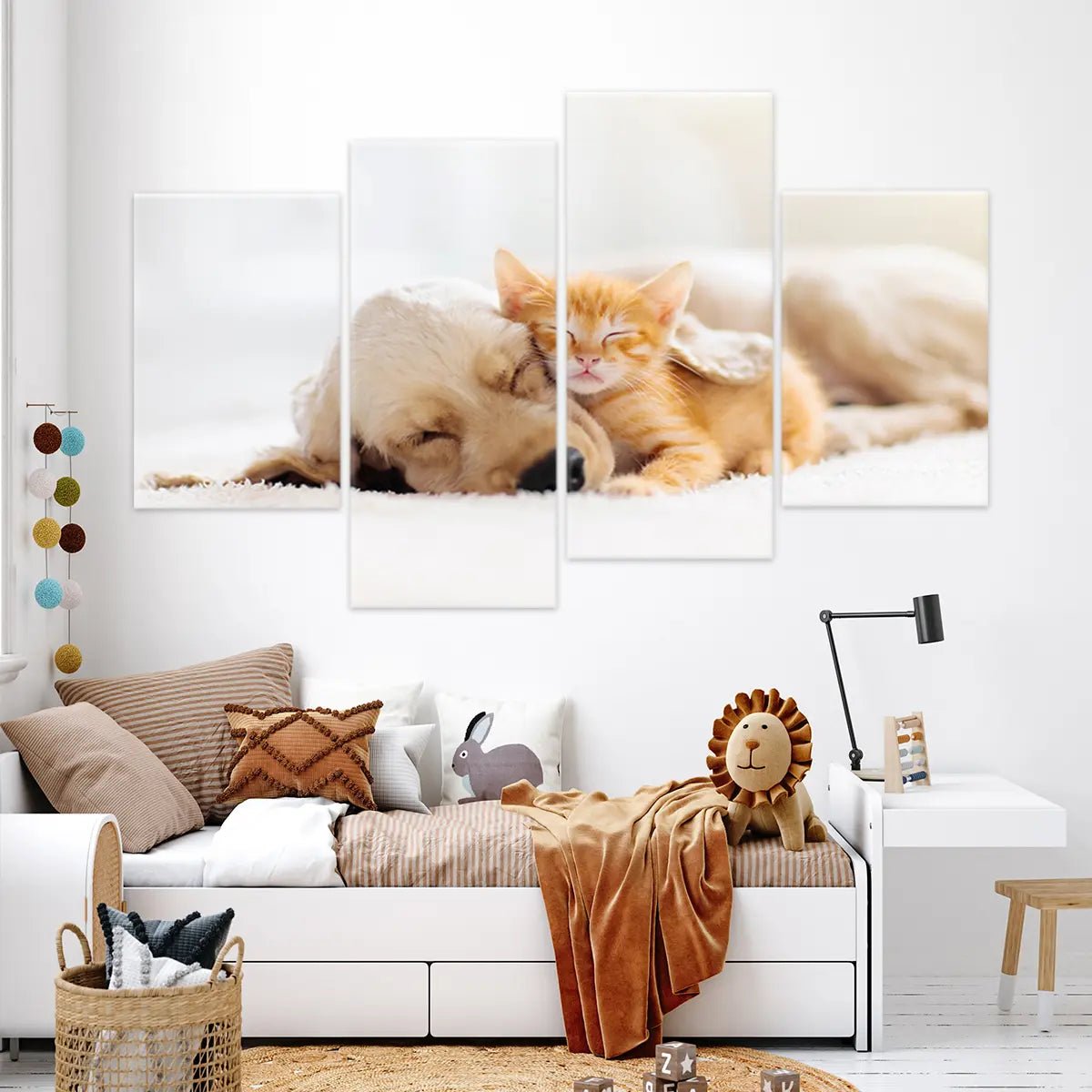 Cat And Dog Wall Art Canvas Print-Stunning Canvas Prints