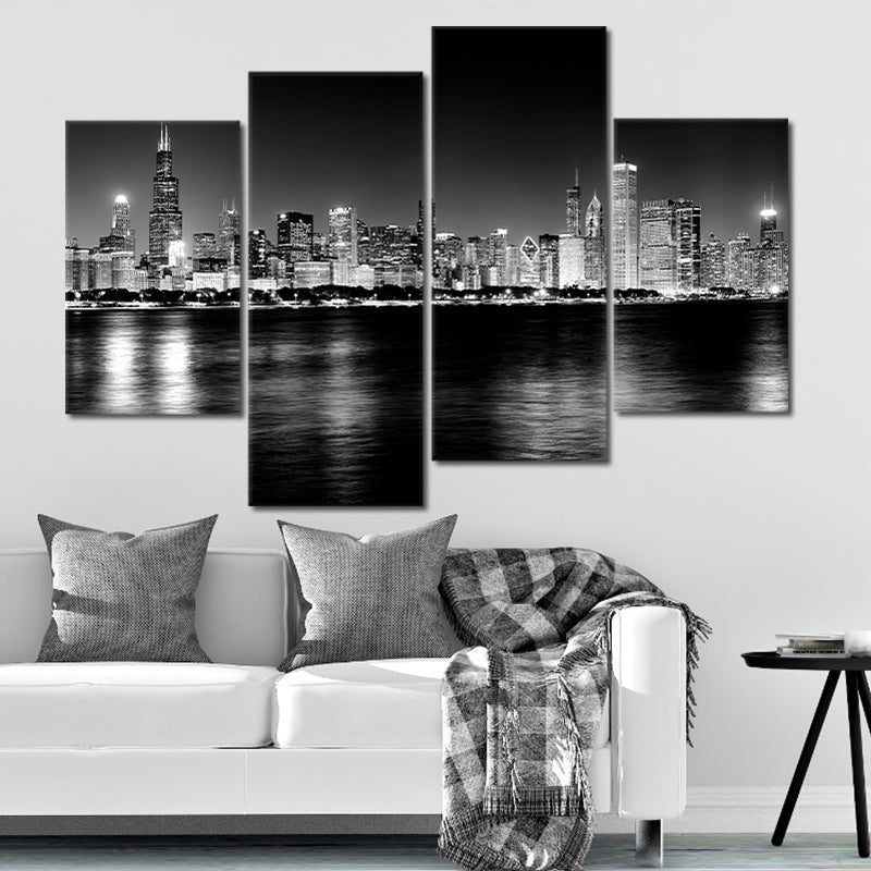 Chicago Skyline on Canvas, Large Wall Art, Chicago Print, Chicago art, –  Wall Canvas Mall