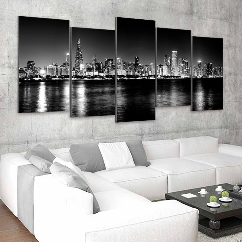 Chicago Skyline on Canvas, Large Wall Art, Chicago Print, Chicago art, –  Wall Canvas Mall