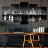 Black And White Chicago Skyline Wall Art Canvas-Stunning Canvas Prints