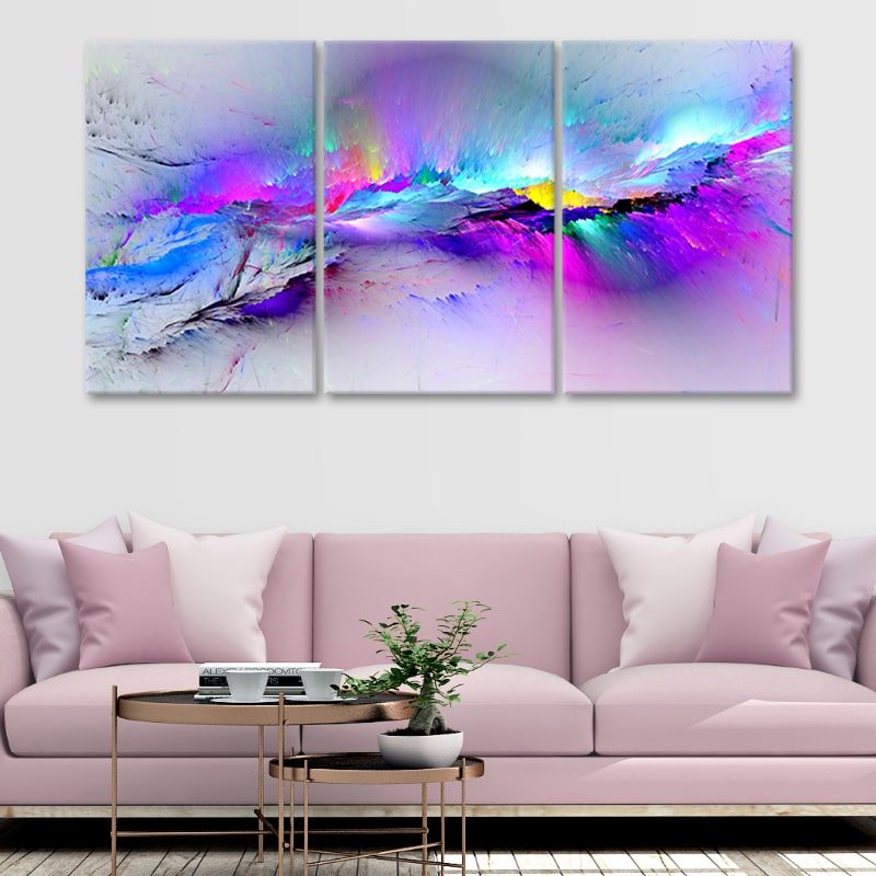 Colorful Fancy Paint Canvas Set Wall Art I by Stunning Canvas Prints