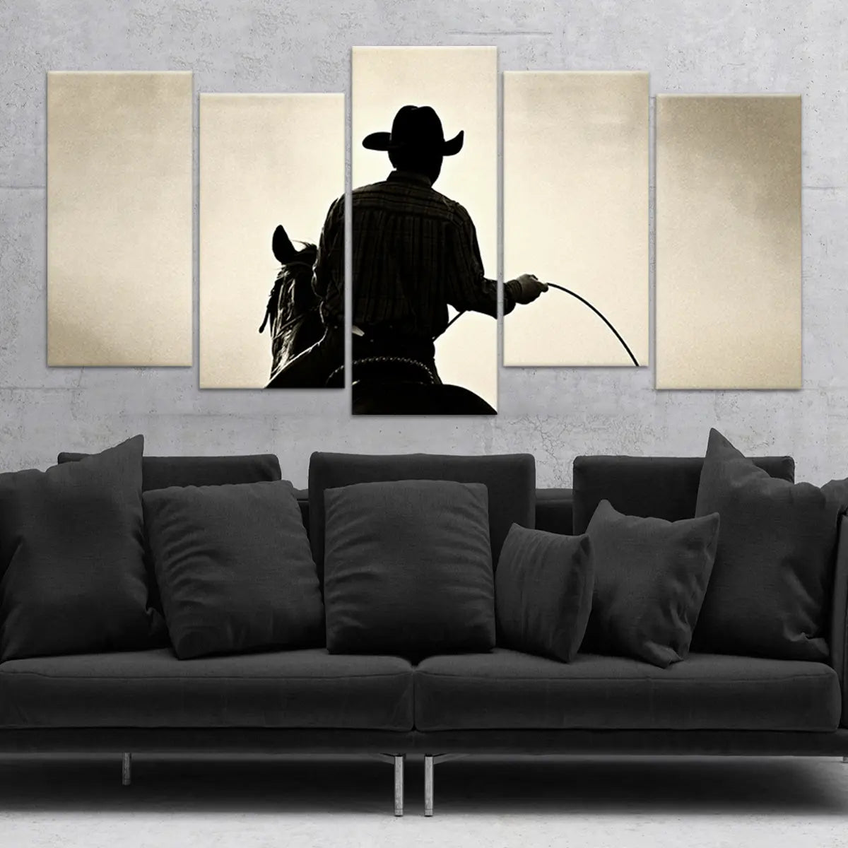 Rustic Cowboy Wall Art Canvas Print-Stunning Canvas Prints