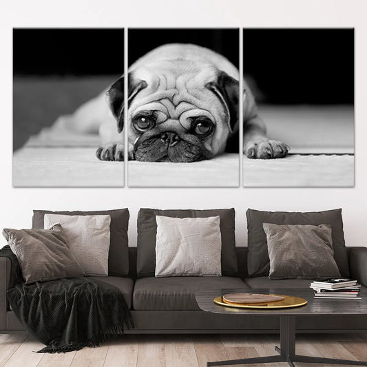 Sad Pug Wall Art Canvas-Stunning Canvas Prints