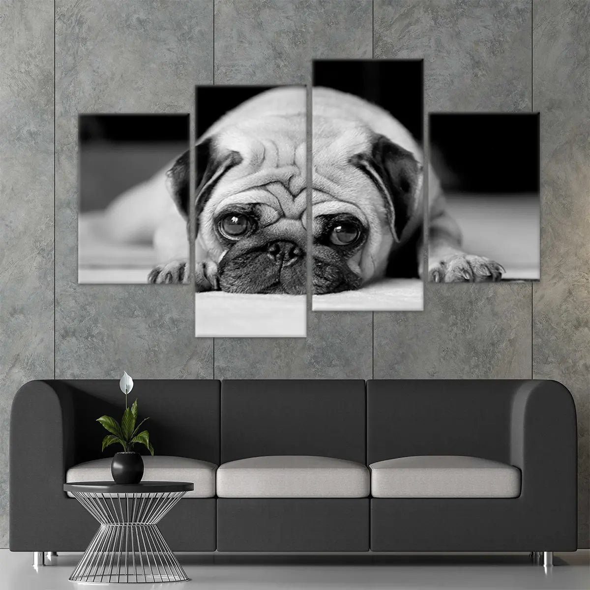 Sad Pug Wall Art Canvas-Stunning Canvas Prints