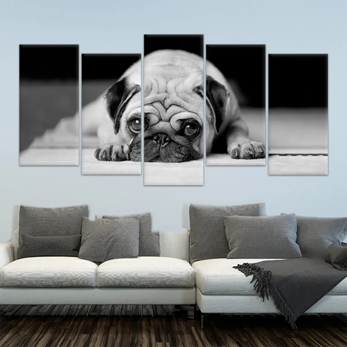 Sad Pug Wall Art Canvas-Stunning Canvas Prints