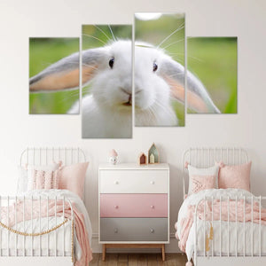 Cute White Rabbit Wall Art Canvas-Stunning Canvas Prints