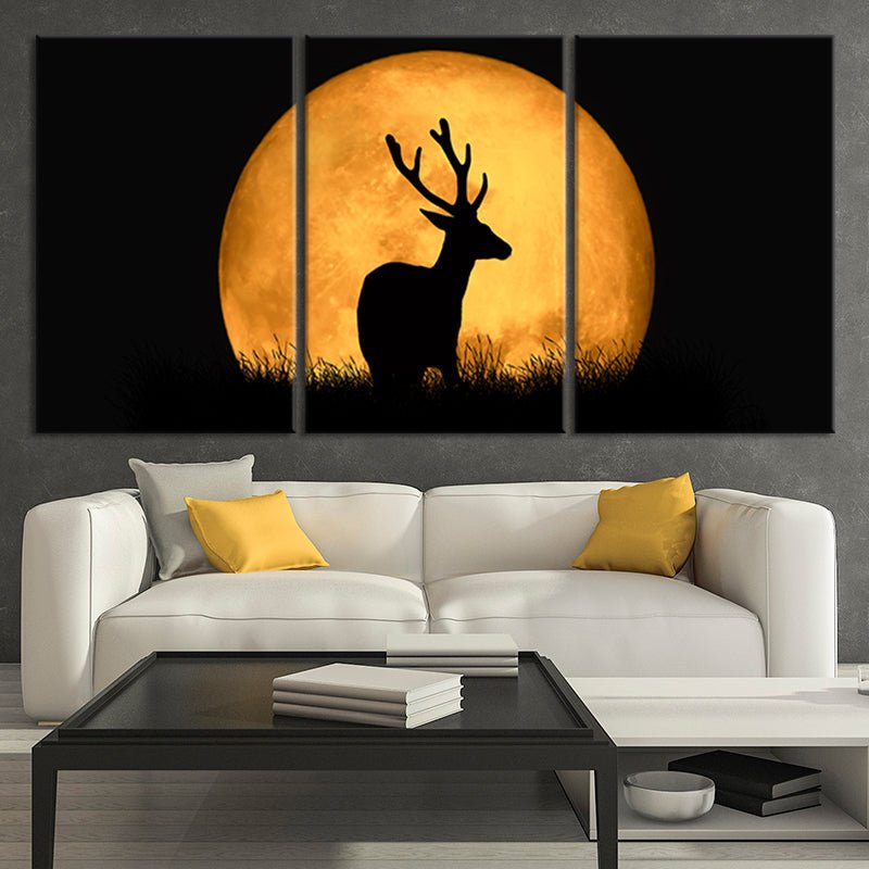 Moose Silhouette Wall Art Canvas-Stunning Canvas Prints