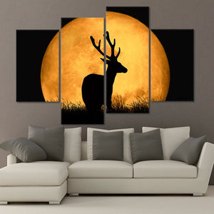 Moose Silhouette Wall Art Canvas-Stunning Canvas Prints