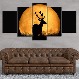 Moose Silhouette Wall Art Canvas-Stunning Canvas Prints