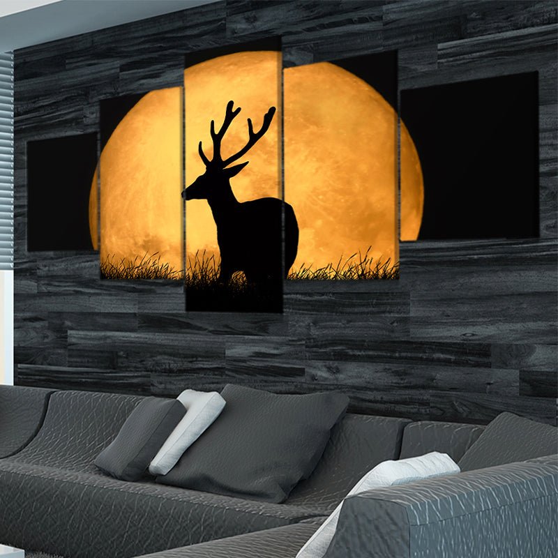 Moose Silhouette Wall Art Canvas-Stunning Canvas Prints