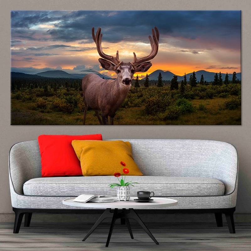 Majestic Bull Elk Wall Art Canvas-Stunning Canvas Prints