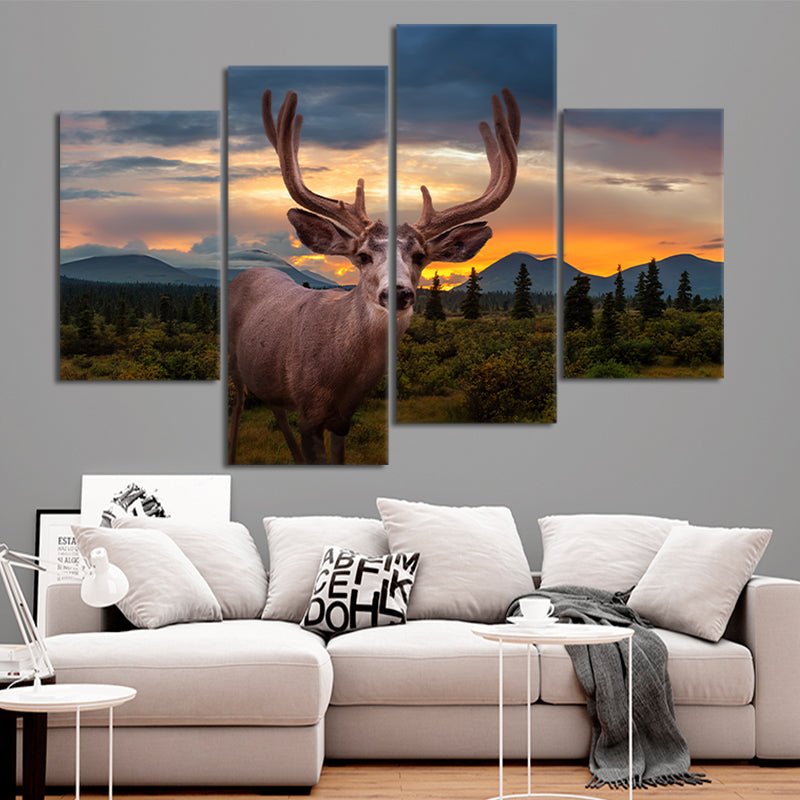 Majestic Bull Elk Wall Art Canvas-Stunning Canvas Prints