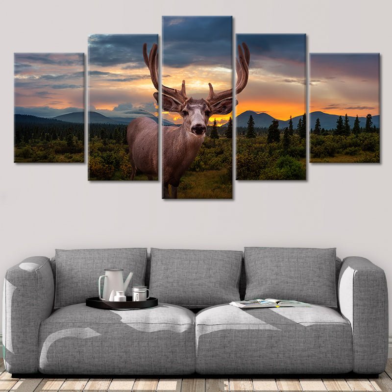 Majestic Bull Elk Wall Art Canvas-Stunning Canvas Prints