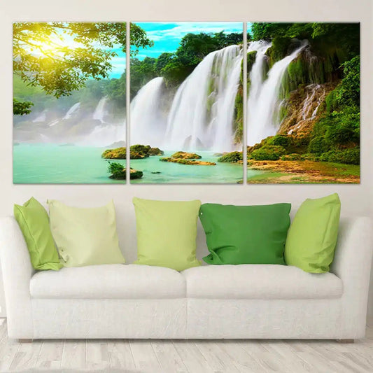 Detian Forest Waterfall Wall Art Canvas-Stunning Canvas Prints