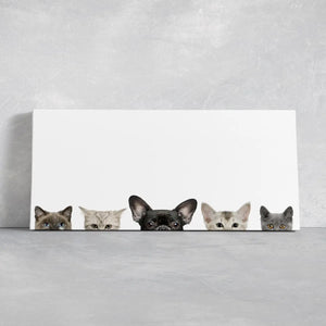 Dog And Cat Heads Wall Art Canvas-Stunning Canvas Prints