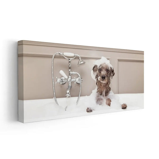 Puppy Bath Time Wall Art Canvas-Stunning Canvas Prints