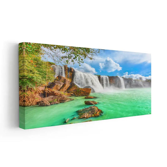 Beautiful Green Waterfall Wall Art Canvas-Stunning Canvas Prints