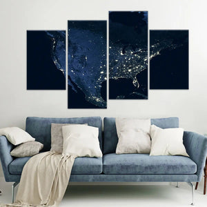 America Map Wall Art Canvas Print-Stunning Canvas Prints