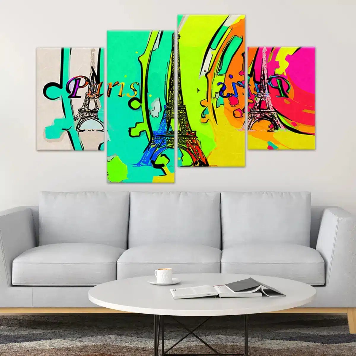 Colorful Abstract Eiffel Tower Wall Art Canvas-Stunning Canvas Prints