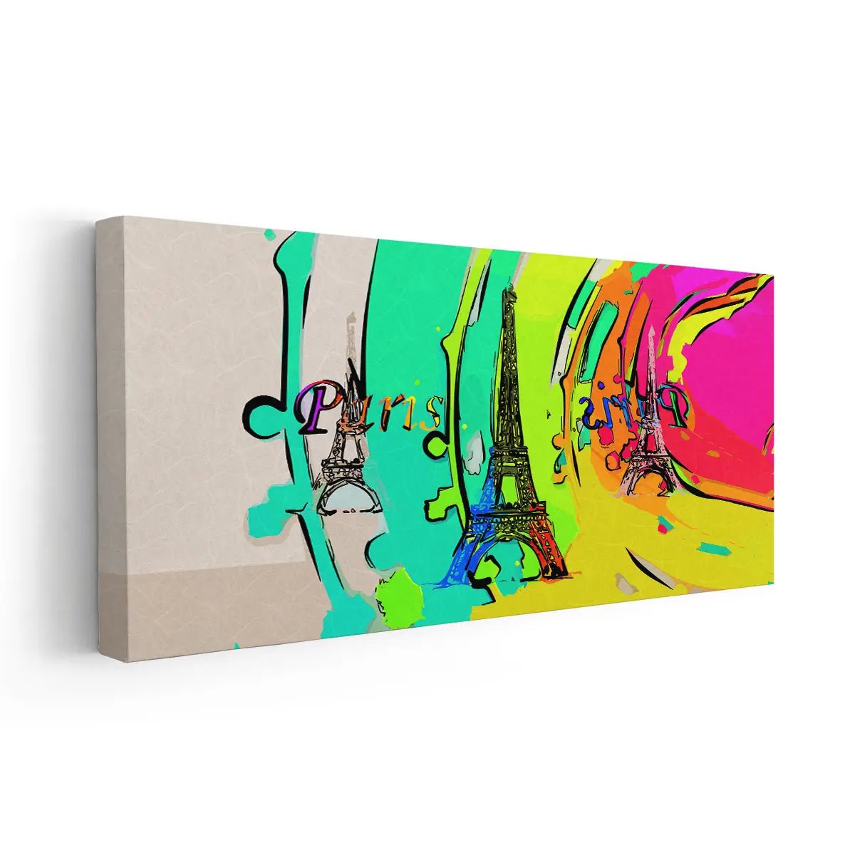 Colorful Abstract Eiffel Tower Wall Art Canvas-Stunning Canvas Prints