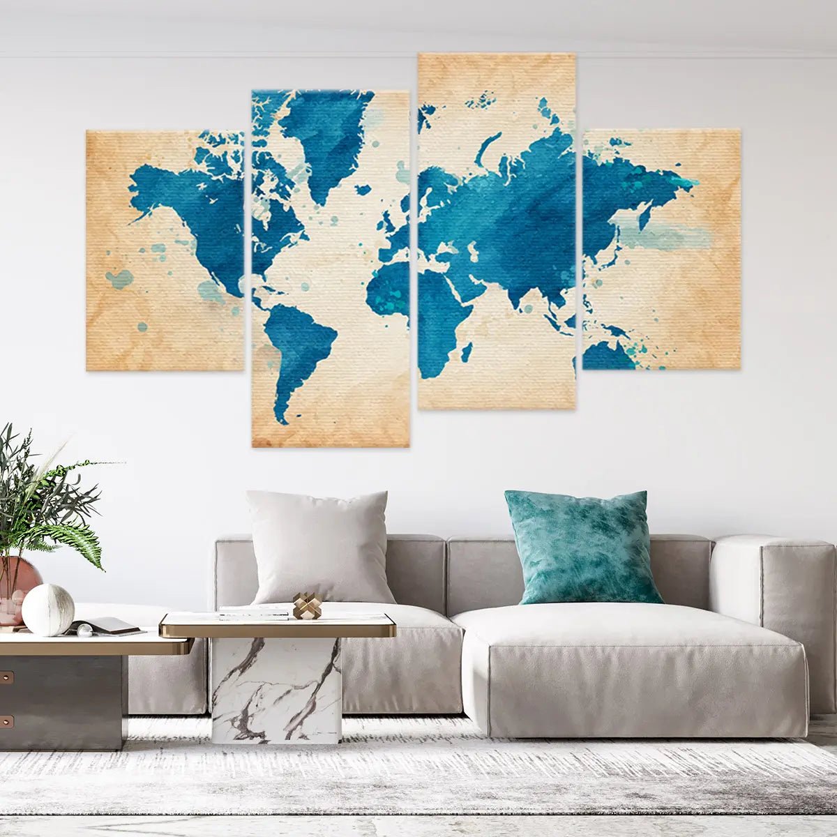 World Travel Map Wall Art Canvas Print-Stunning Canvas Prints