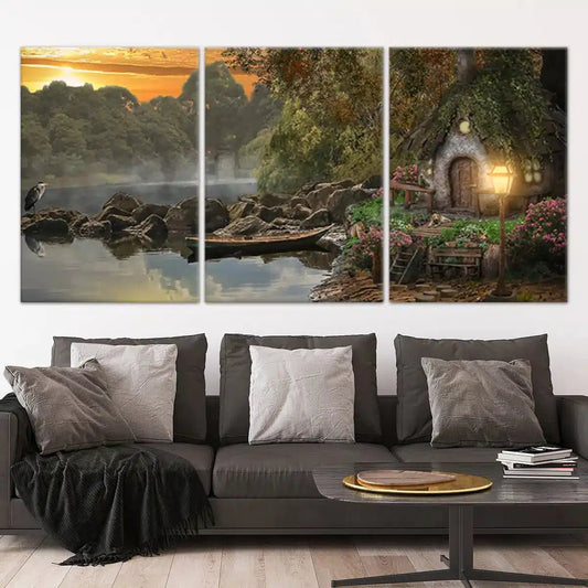 Fairy Tale Cottage Wall Art Canvas-Stunning Canvas Prints