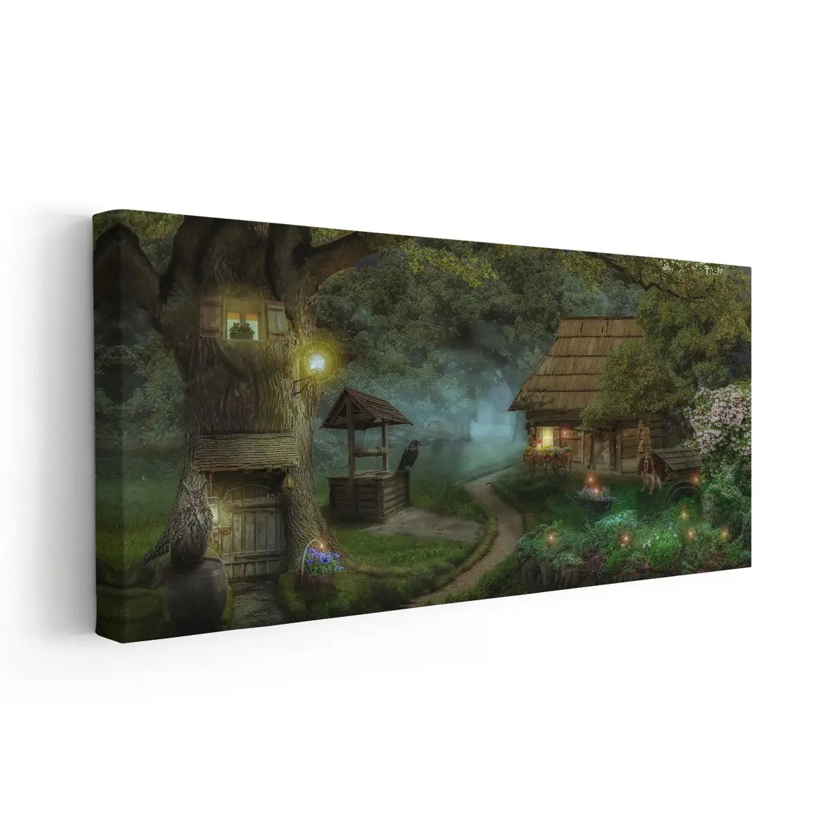 Fairy Tale Forest Cabin Wall Art Canvas-Stunning Canvas Prints