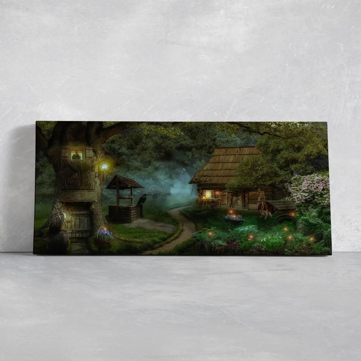 Fairy Tale Forest Cabin Wall Art Canvas-Stunning Canvas Prints