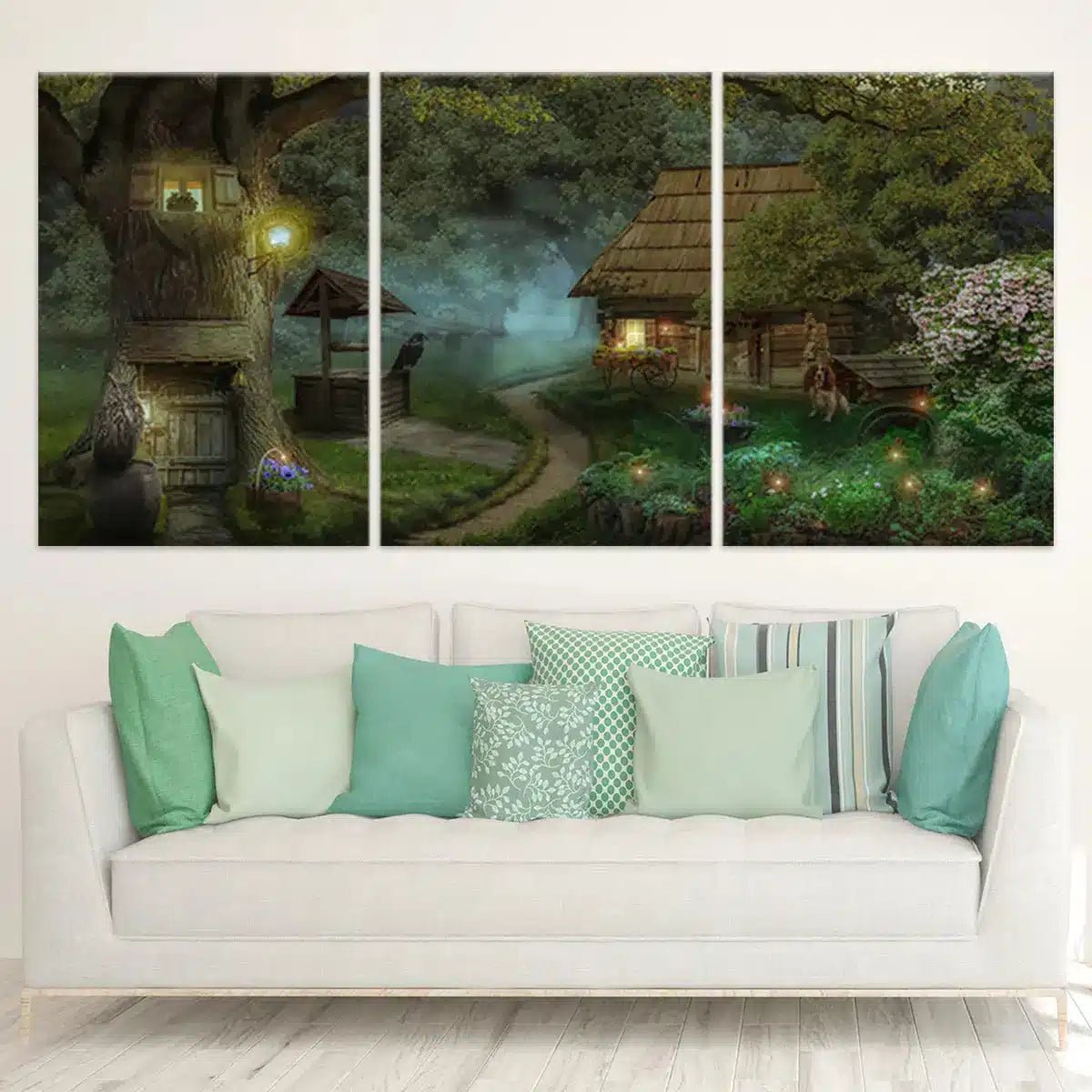 Fairy Tale Forest Cabin Wall Art Canvas-Stunning Canvas Prints