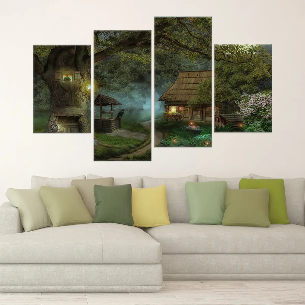 Fairy Tale Forest Cabin Wall Art Canvas-Stunning Canvas Prints