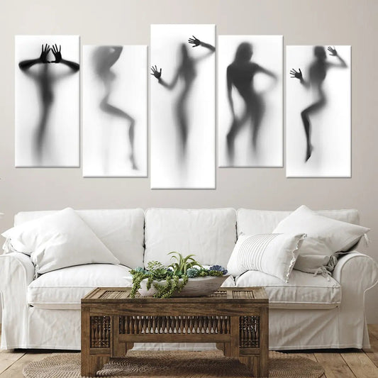 Females Silhouette Wall Art Canvas Print-Stunning Canvas Prints