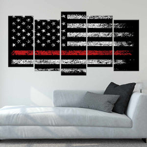 Firefighter Flag Wall Art Canvas Print-Stunning Canvas Prints