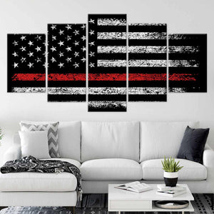 Firefighter Flag Wall Art Canvas Print-Stunning Canvas Prints