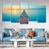 Peaceful Pier Sunset Wall Art Canvas-Stunning Canvas Prints