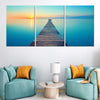 Peaceful Pier Sunset Wall Art Canvas-Stunning Canvas Prints