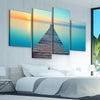 Peaceful Pier Sunset Wall Art Canvas-Stunning Canvas Prints