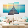 Peaceful Pier Sunset Wall Art Canvas-Stunning Canvas Prints