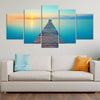 Peaceful Pier Sunset Wall Art Canvas-Stunning Canvas Prints